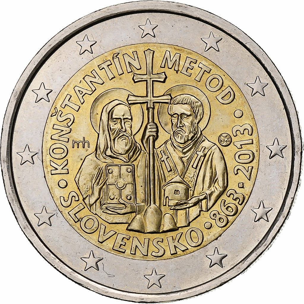 Slovacchia 2 Euro Constantine And Methodius 2013 Kremnica Bi-metallico 