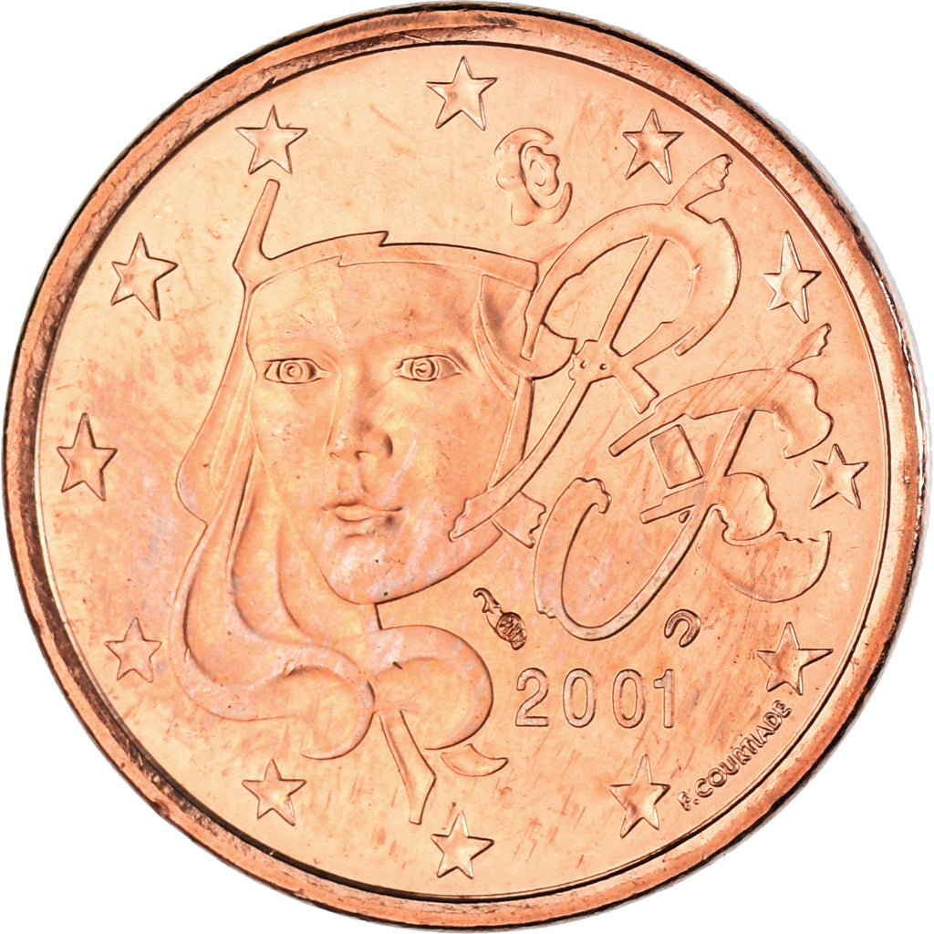 Francia 5 Euro Cent 2001 Paris SPL- Acciaio placcato rame Gadoury:3 –