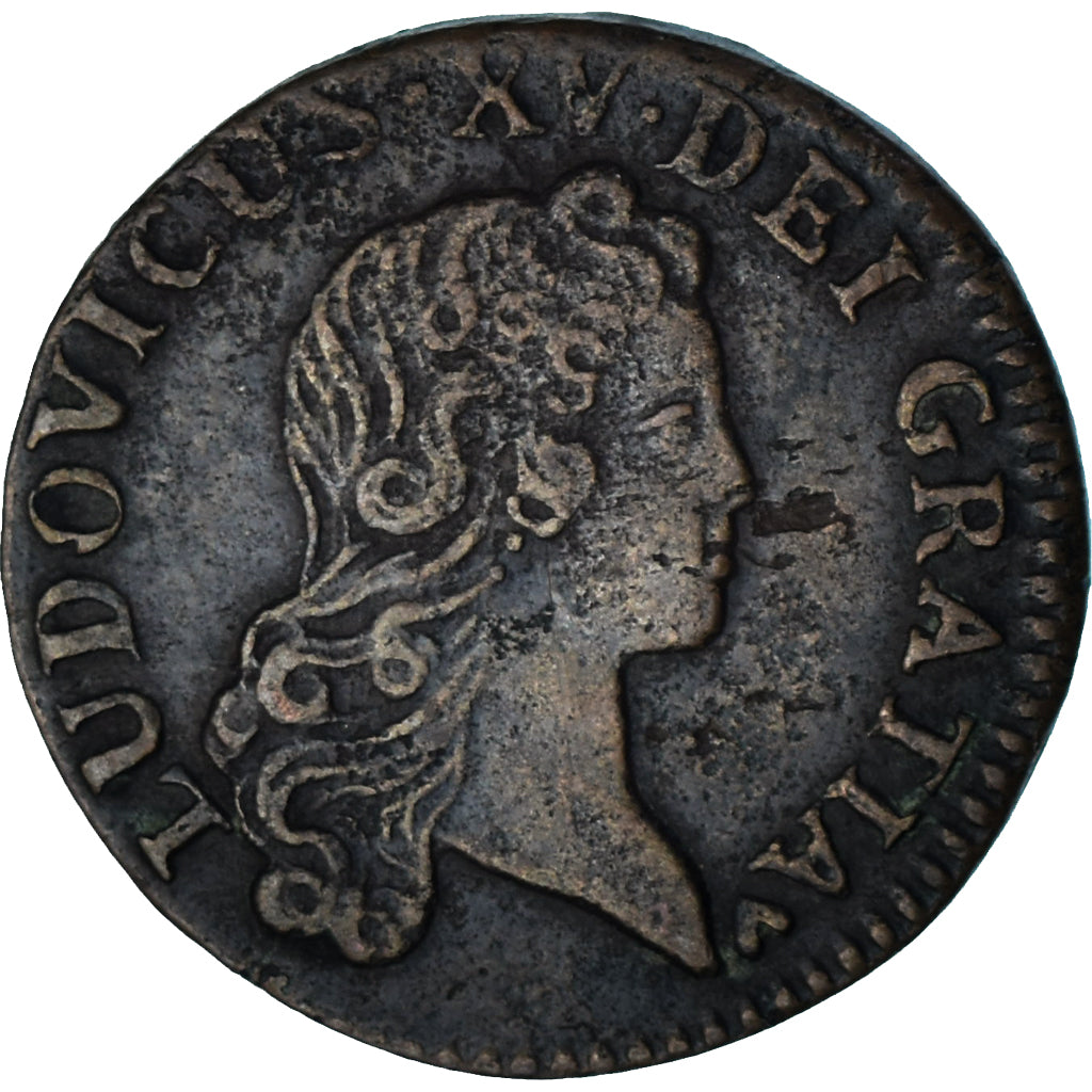 France 1/2 Sol 1720 S Coin, Louis XV, Demi sol au buste enfantin
