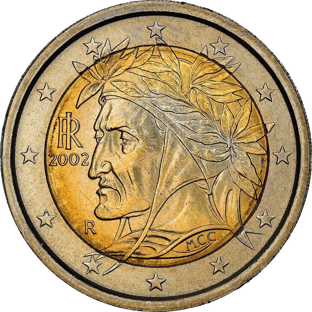 Itali 2 Euro Dante Alighieri 2005 UNC Bi Metallic Numiscorner