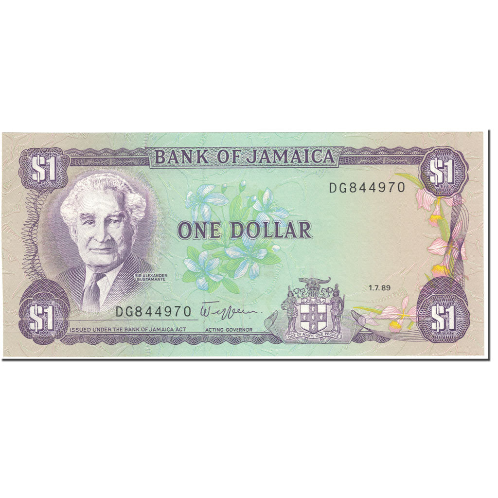 Banknote Jamaica 1 Dollar 1989 1989-07-01 KM:68Ac UNC(65-70