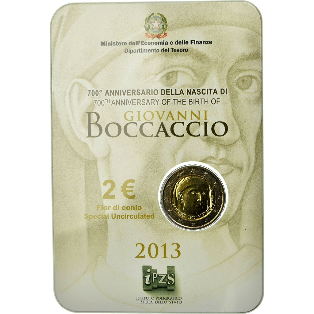 ITALIE 2013 Pièce 2 euros GIOVANNI BOCCACCIO -VILLERS COLLECTIONS