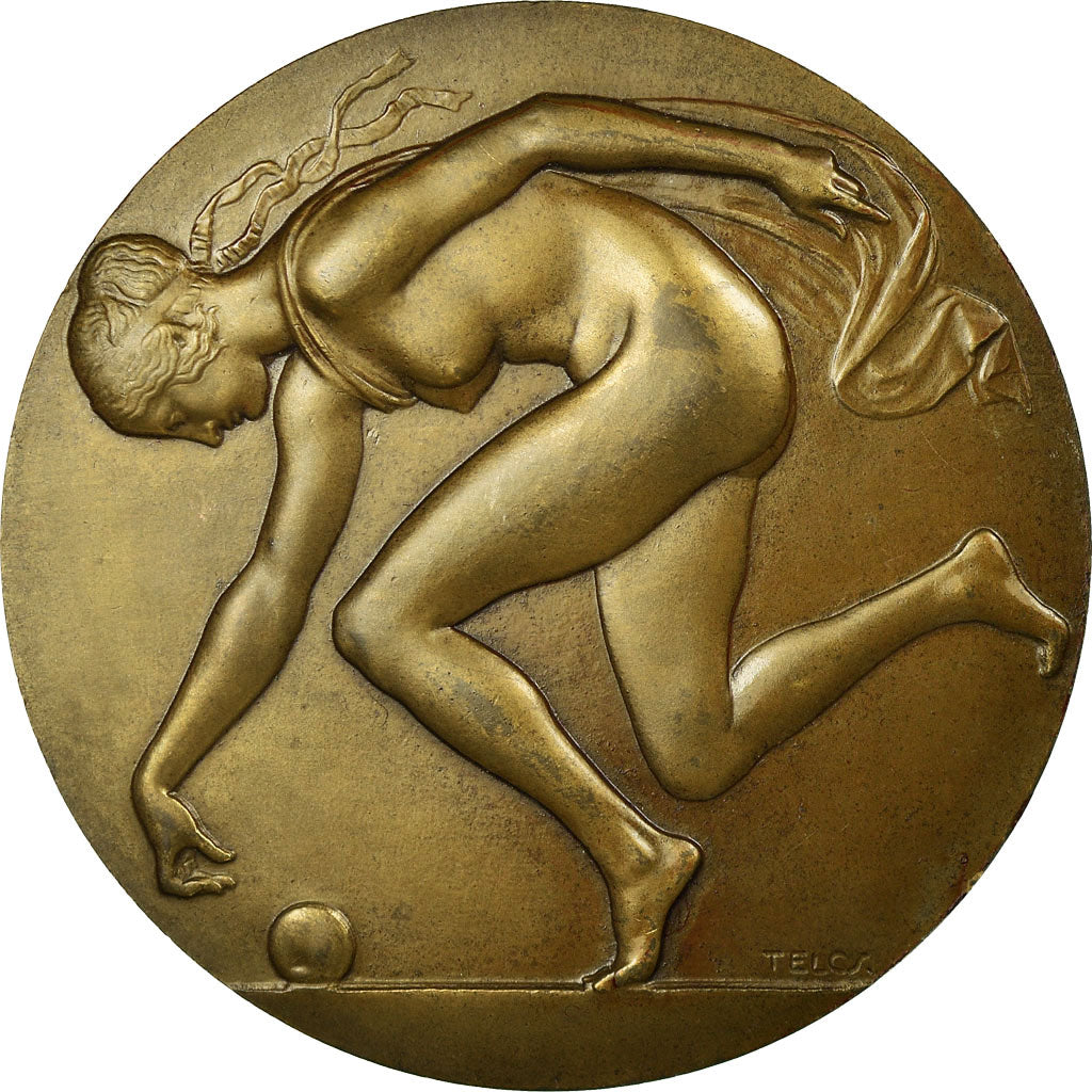 Frankrijk Medaille Art Déco Femme nue au Voile Telca PR+ Bronze –  Numiscorner.com