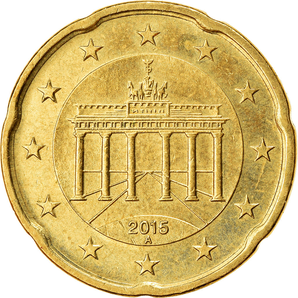 Moneda de 1 euro de Alemania 2002 F. SC. Chapada oro