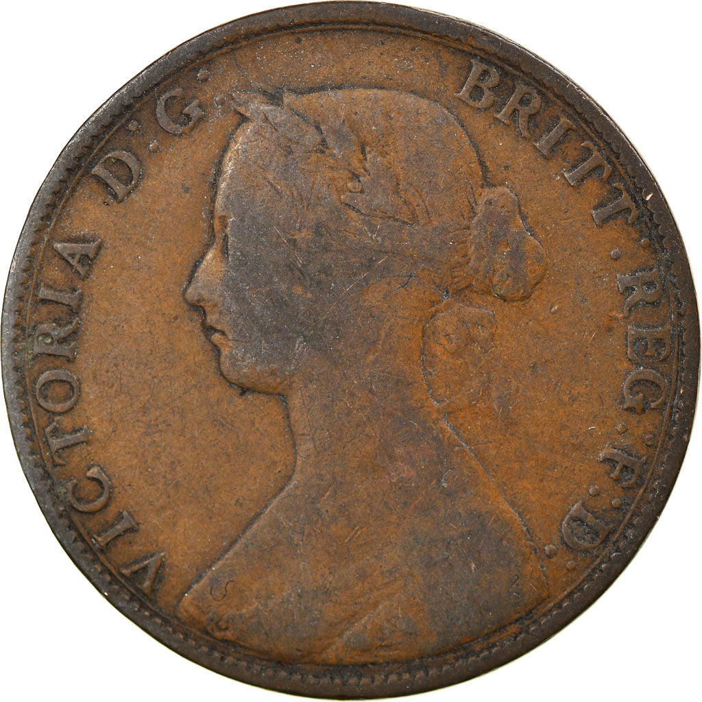 Coin Great Britain Victoria 1 2 Penny 1860 VG 8 10 Bronze KM