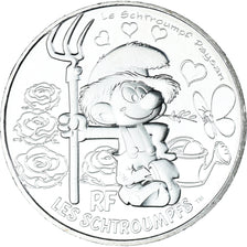 Frankrijk, 10 Euro, Schtroumpf Paysan, 2020, Monnaie de Paris, FDC, Zilver