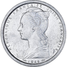 Coin, SAINT PIERRE & MIQUELON, 2 Francs, 1948, Paris, AU(55-58), Aluminum, KM:2