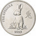 Transnístria, Rouble, Year of the Rabbit, 2021, Aço Niquelado, MS(63)