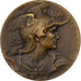 França, medalha, Concours Beurrier Rouen, 1907, Bronze, Bottée, AU(55-58)