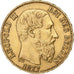 Bélgica, Leopold II, 20 Francs, 20 Frank, 1877, Dourado, AU(50-53), KM:37