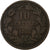 Luxemburg, William III, 10 Centimes, 1865, Paris, Bronze, S, KM:23.2