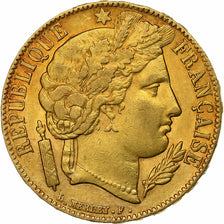 Francia, 20 Francs, Cérès, 1851, Paris, Oro, MBC, Gadoury:1059, KM:762