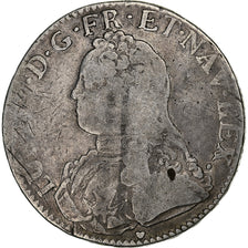 Francia, Louis XV, Ecu, Écu aux branches d'olivier, 1727, Aix, Plata, BC+