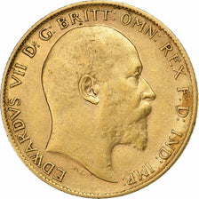 Grande-Bretagne, Edward VII, 1/2 Sovereign, 1910, Or, TTB, KM:804