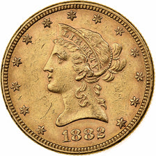 Vereinigte Staaten, $10, Eagle, Coronet Head, 1882, U.S. Mint, Gold, SS+, KM:102