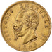 Italia, Vittorio Emanuele II, 20 Lire, 1862, Torino, Oro, MBC, KM:10.1