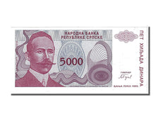 Biljet, Bosnië - Herzegovina, 5000 Dinara, 1993, NIEUW