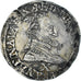 Moneda, Francia, Henri IV, 1/2 Franc, 1595, Amiens, Rare, MBC, Plata