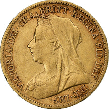 Grã-Bretanha, Victoria, 1/2 Sovereign, 1900, Dourado, EF(40-45), KM:784