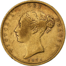 Grã-Bretanha, Victoria, 1/2 Sovereign, 1872, Dourado, VF(30-35), KM:735.2