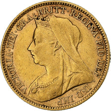 Groot Bretagne, Victoria, 1/2 Sovereign, 1901, Goud, ZF+, KM:784