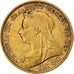 Grã-Bretanha, Victoria, 1/2 Sovereign, 1901, Dourado, AU(50-53), KM:784