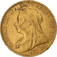 Gran Bretagna, Victoria, Sovereign, 1896, Oro, BB+, KM:785