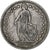 Suiza, 2 Francs, 1879, Bern, Plata, BC+, KM:21