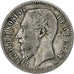 Bélgica, Leopold II, Franc, 1886, Plata, BC+, KM:29.1