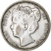 Países Bajos, Wilhelmina I, 25 Cents, 1906, Plata, MBC, KM:120.2