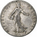 Francia, 50 Centimes, Semeuse, 1905, Paris, Plata, BC+, Gadoury:420, KM:854