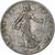 Francia, 50 Centimes, Semeuse, 1905, Paris, Plata, BC, Gadoury:420, KM:854