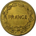 France, 2 Francs, France Libre, 1944, Philadelphia, Brass, AU(55-58)