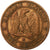 Francia, Napoleon III, 2 Centimes, 1862, Strasbourg, Bronce, BC+, Gadoury:104