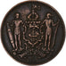 BRITISH NORTH BORNEO, Cent, 1887, Heaton, Bronze, EF(40-45), KM:2