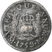 México, Ferdinand VI, 1/2 Réal, 1759, Mexico City, Plata, MBC, KM:67.2