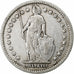 Svizzera, Franc, 1914, Bern, Argento, BB, KM:24