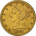 USA, $5, Half Eagle, Coronet Head, 1881, U.S. Mint, Złoto, AU(50-53), KM:101