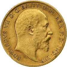 Grande-Bretagne, Edward VII, 1/2 Sovereign, 1906, Or, TTB+, KM:804