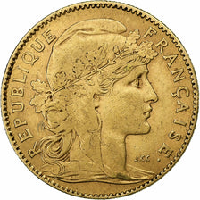 Francja, 10 Francs, Marianne, 1899, Paris, Złoto, EF(40-45), Gadoury:1017