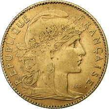 Francja, 10 Francs, Marianne, 1900, Paris, Złoto, EF(40-45), Gadoury:1017