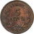 Griekenland, George I, 5 Lepta, 1869, Strassburg, Koper, FR, KM:42