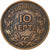 Grecja, George I, 10 Lepta, 1882, Paris, Miedź, VF(30-35), KM:55