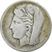 Grecia, 10 Drachmai, 1930, Plata, BC+, KM:72