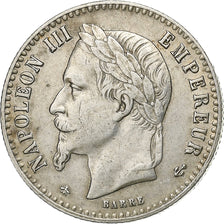 Frankrijk, Napoleon III, 50 Centimes, 1865, Paris, Zilver, ZF, Gadoury:417