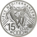França, 100 Francs-15 Ecus, Football, 1993, Paris, BE, Prata, MS(65-70)