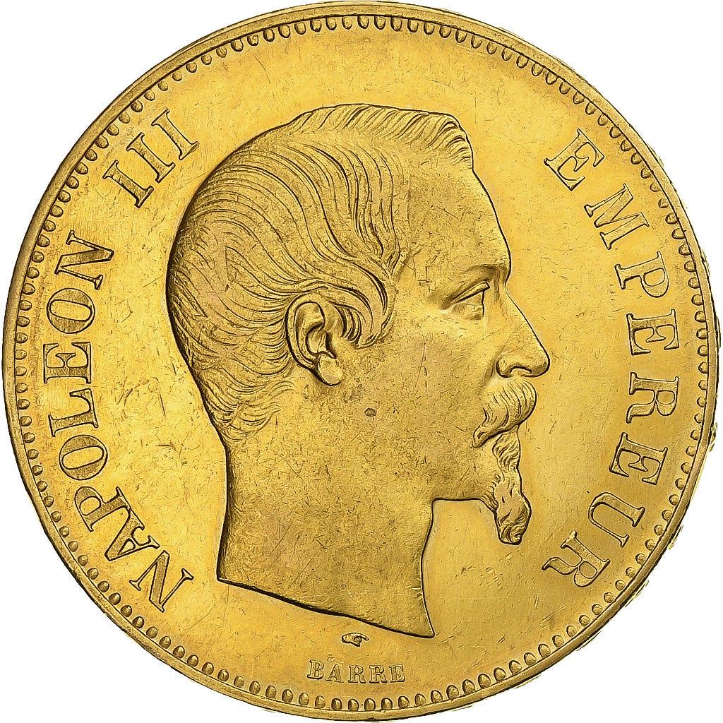 France Napoleon III 100 Francs 1857 Paris Gold AU(50-53) KM:786.1 ...