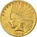 Verenigde Staten, $10, Eagle, Indian Head, 1908, Philadelphia, Goud, PR, KM:130