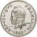 New Caledonia, 10 Francs, 1967, Paris, ESSAI, Nickel, MS(65-70), KM:E11