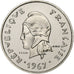 New Hebrides, 10 Francs, 1967, Paris, ESSAI, Nickel, MS(65-70), KM:E2